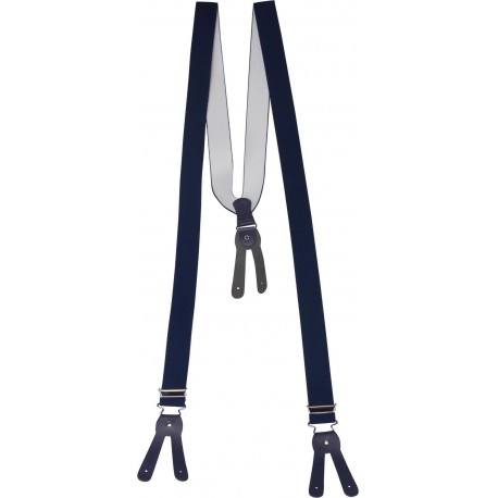 Ancho tirantes de color azul oscuro para los botones