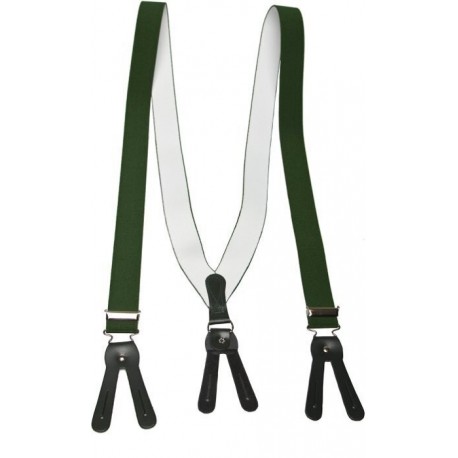 Amplios tirantes verdes para los botones