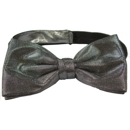 Corbata de lazo color plata